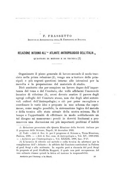 Archivio per l'antropologia e la etnologia