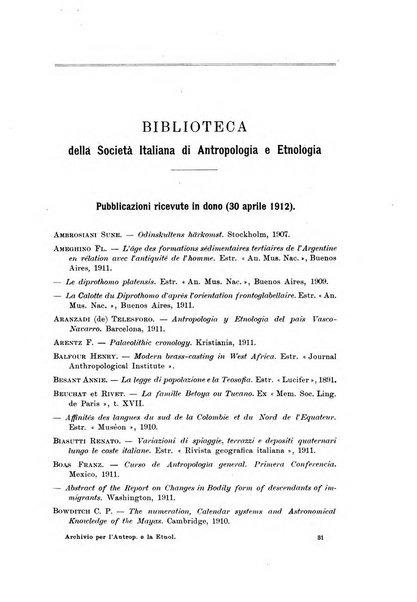 Archivio per l'antropologia e la etnologia