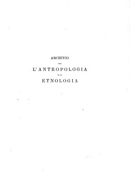 Archivio per l'antropologia e la etnologia