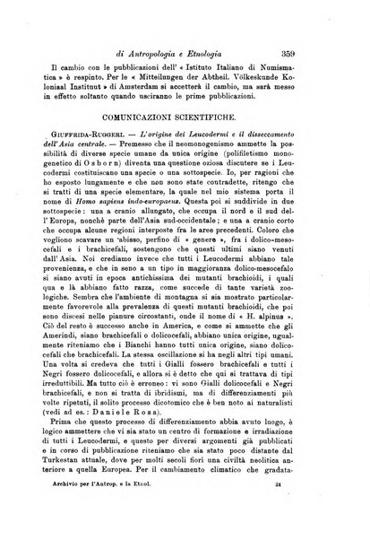 Archivio per l'antropologia e la etnologia