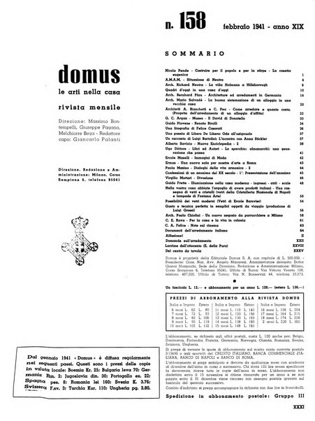 Domus architettura e arredamento dell'abitazione moderna in città e in campagna