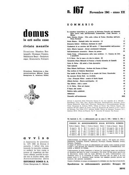 Domus architettura e arredamento dell'abitazione moderna in città e in campagna