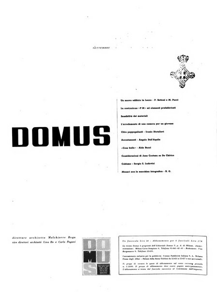 Domus architettura e arredamento dell'abitazione moderna in città e in campagna