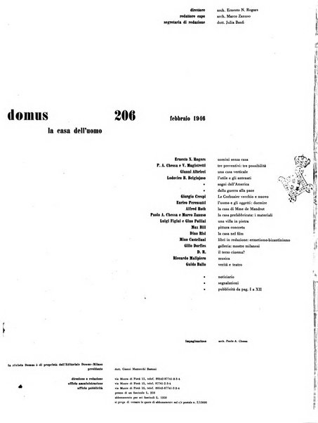 Domus architettura e arredamento dell'abitazione moderna in città e in campagna