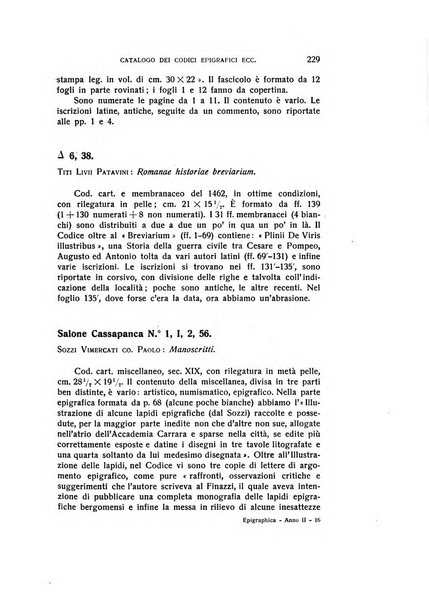 Epigraphica rivista italiana di epigrafia