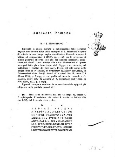 Epigraphica rivista italiana di epigrafia