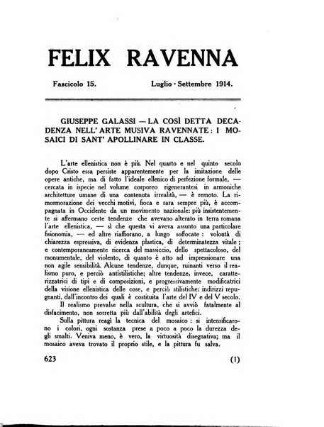 Felix Ravenna [bollettino storico romagnolo edito da un gruppo di studiosi]