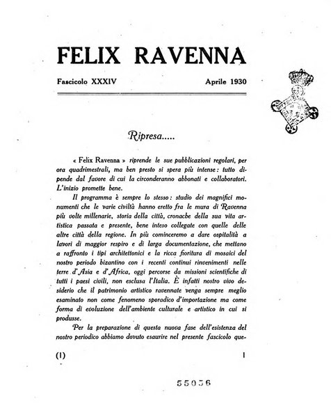 Felix Ravenna [bollettino storico romagnolo edito da un gruppo di studiosi]