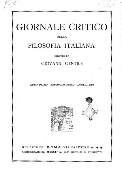 Giornale critico della filosofia italiana