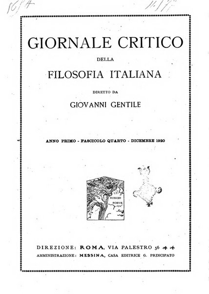 Giornale critico della filosofia italiana