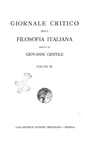 Giornale critico della filosofia italiana