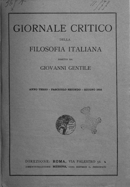 Giornale critico della filosofia italiana