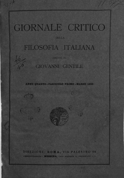 Giornale critico della filosofia italiana