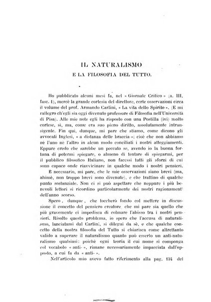 Giornale critico della filosofia italiana