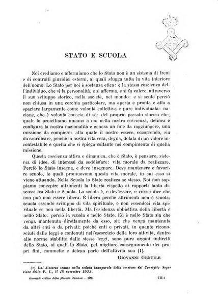 Giornale critico della filosofia italiana