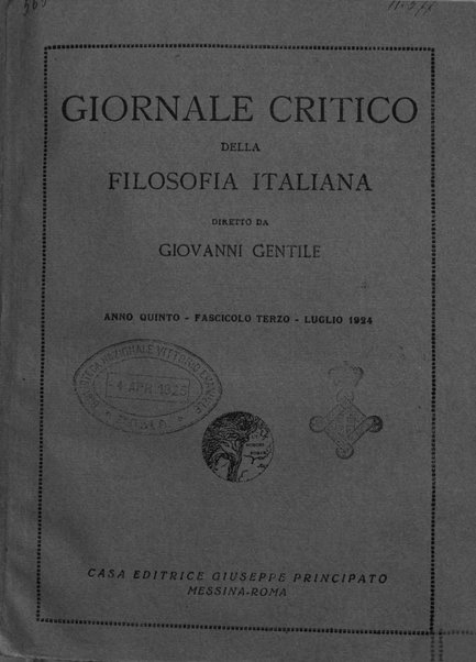 Giornale critico della filosofia italiana