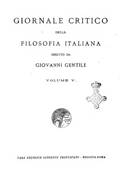 Giornale critico della filosofia italiana