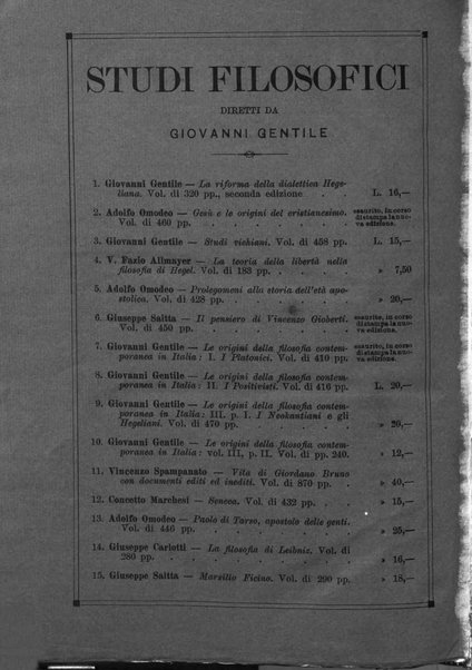 Giornale critico della filosofia italiana