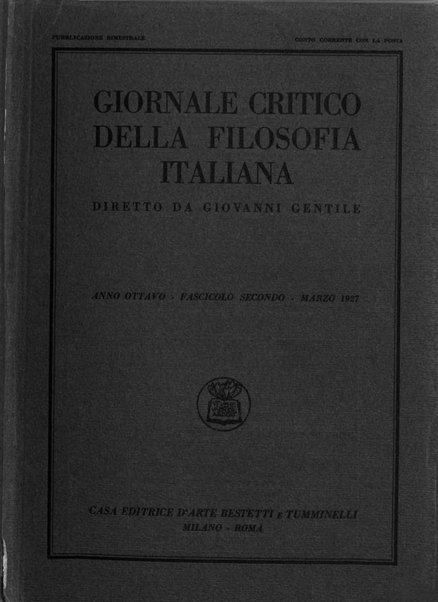 Giornale critico della filosofia italiana