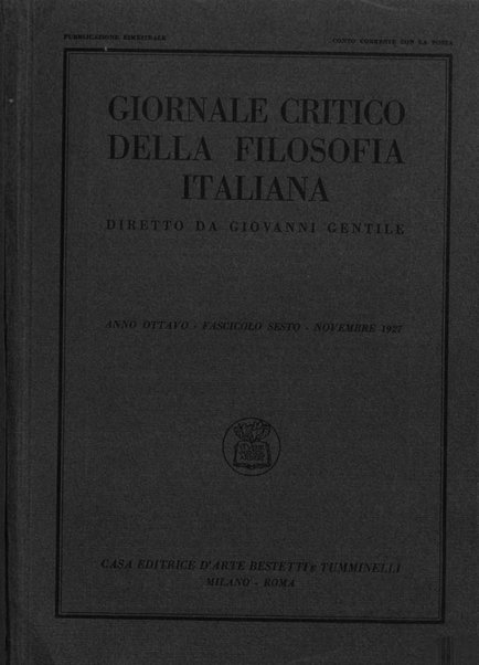 Giornale critico della filosofia italiana