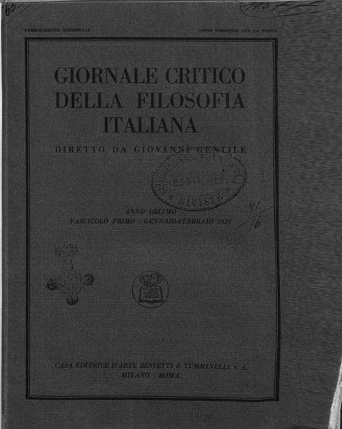 Giornale critico della filosofia italiana