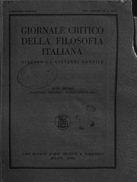 Giornale critico della filosofia italiana