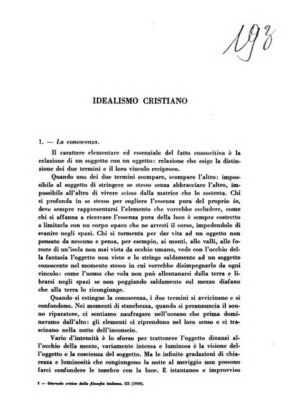 Giornale critico della filosofia italiana