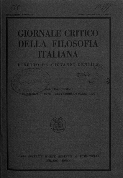 Giornale critico della filosofia italiana