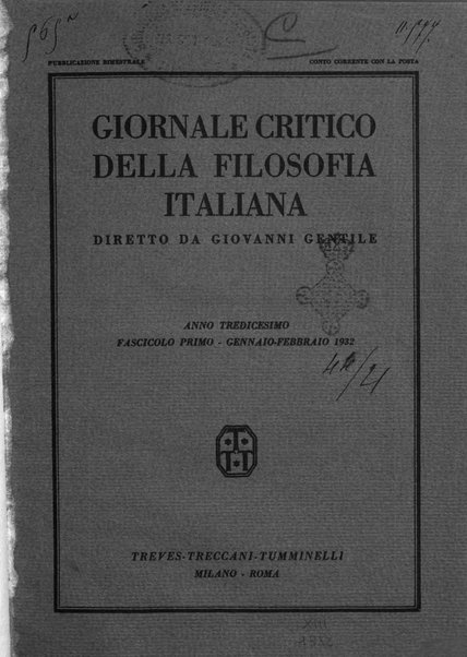 Giornale critico della filosofia italiana