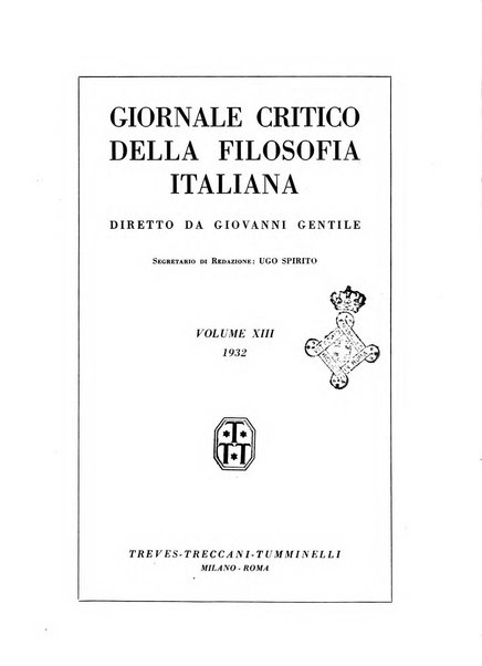 Giornale critico della filosofia italiana