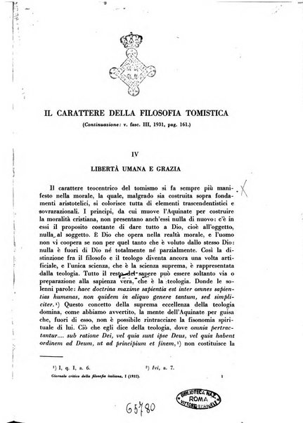 Giornale critico della filosofia italiana