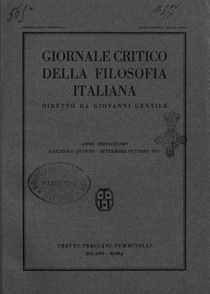 Giornale critico della filosofia italiana