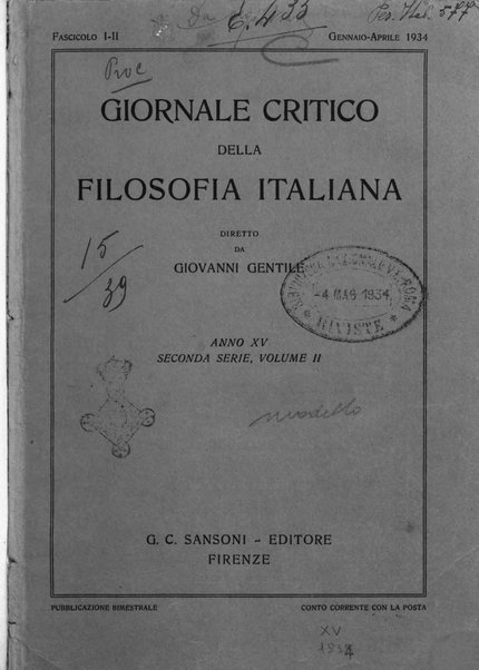 Giornale critico della filosofia italiana