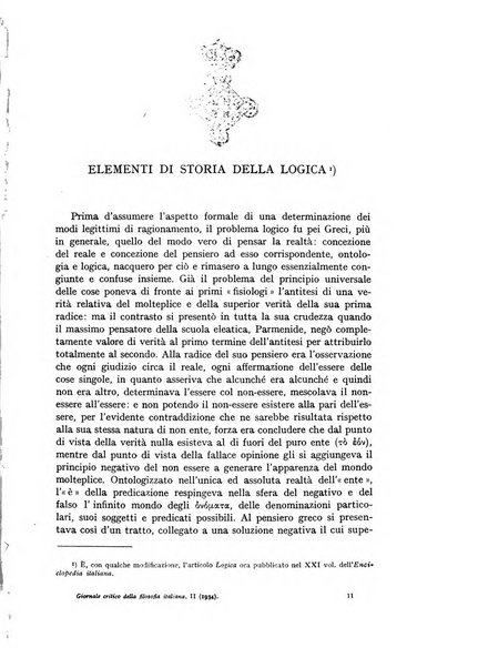 Giornale critico della filosofia italiana