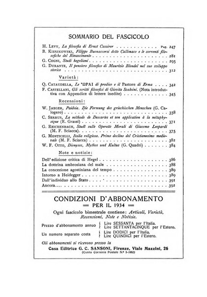 Giornale critico della filosofia italiana