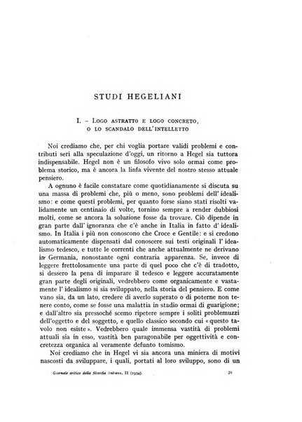 Giornale critico della filosofia italiana