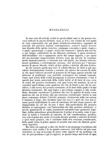 Giornale critico della filosofia italiana