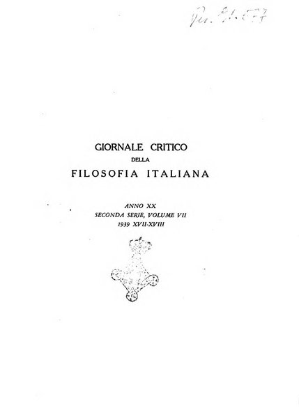 Giornale critico della filosofia italiana