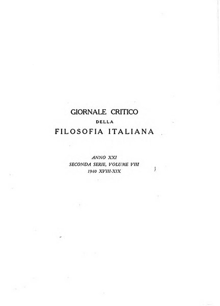 Giornale critico della filosofia italiana