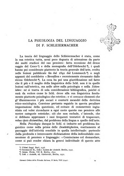 Giornale critico della filosofia italiana