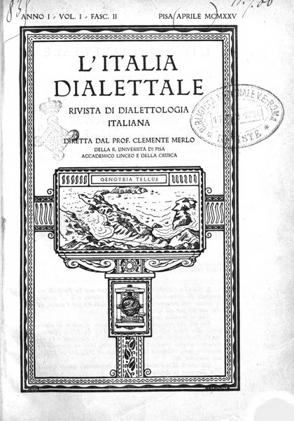 L'Italia dialettale Rivista di dialettologia italiana