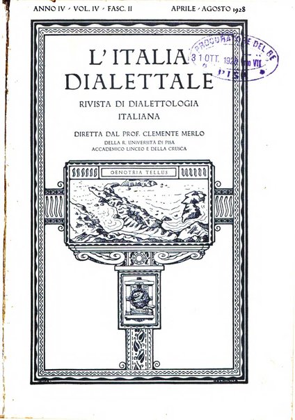 L'Italia dialettale Rivista di dialettologia italiana