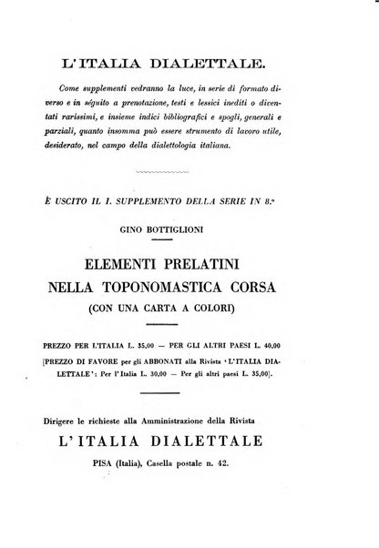 L'Italia dialettale Rivista di dialettologia italiana