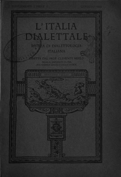 L'Italia dialettale Rivista di dialettologia italiana