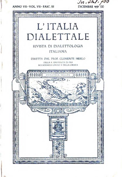 L'Italia dialettale Rivista di dialettologia italiana