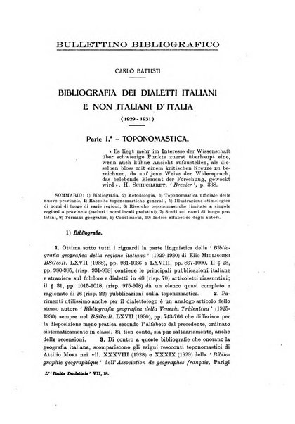 L'Italia dialettale Rivista di dialettologia italiana