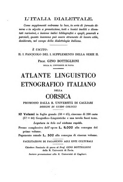 L'Italia dialettale Rivista di dialettologia italiana