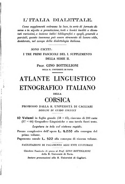 L'Italia dialettale Rivista di dialettologia italiana