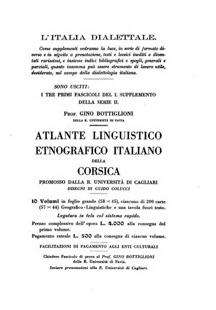 L'Italia dialettale Rivista di dialettologia italiana