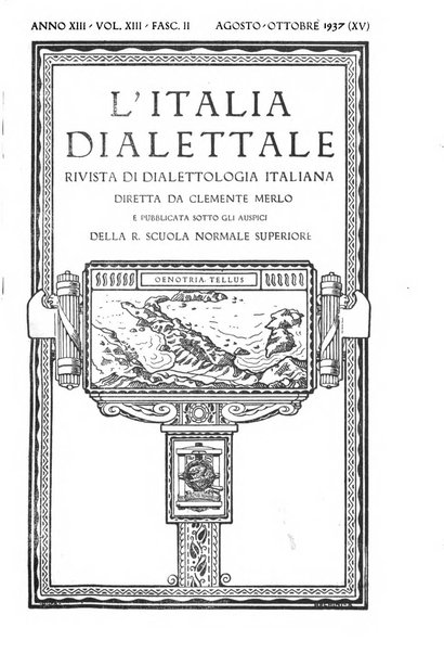 L'Italia dialettale Rivista di dialettologia italiana